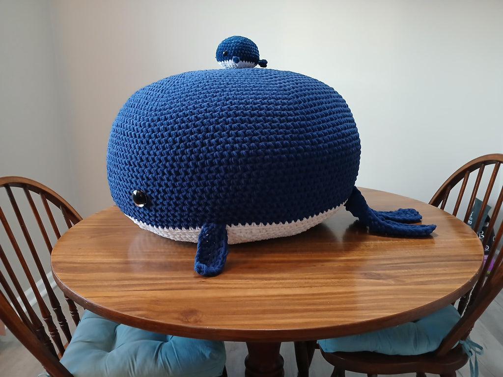 Giant/Jumbo Crochet Whale Plushie