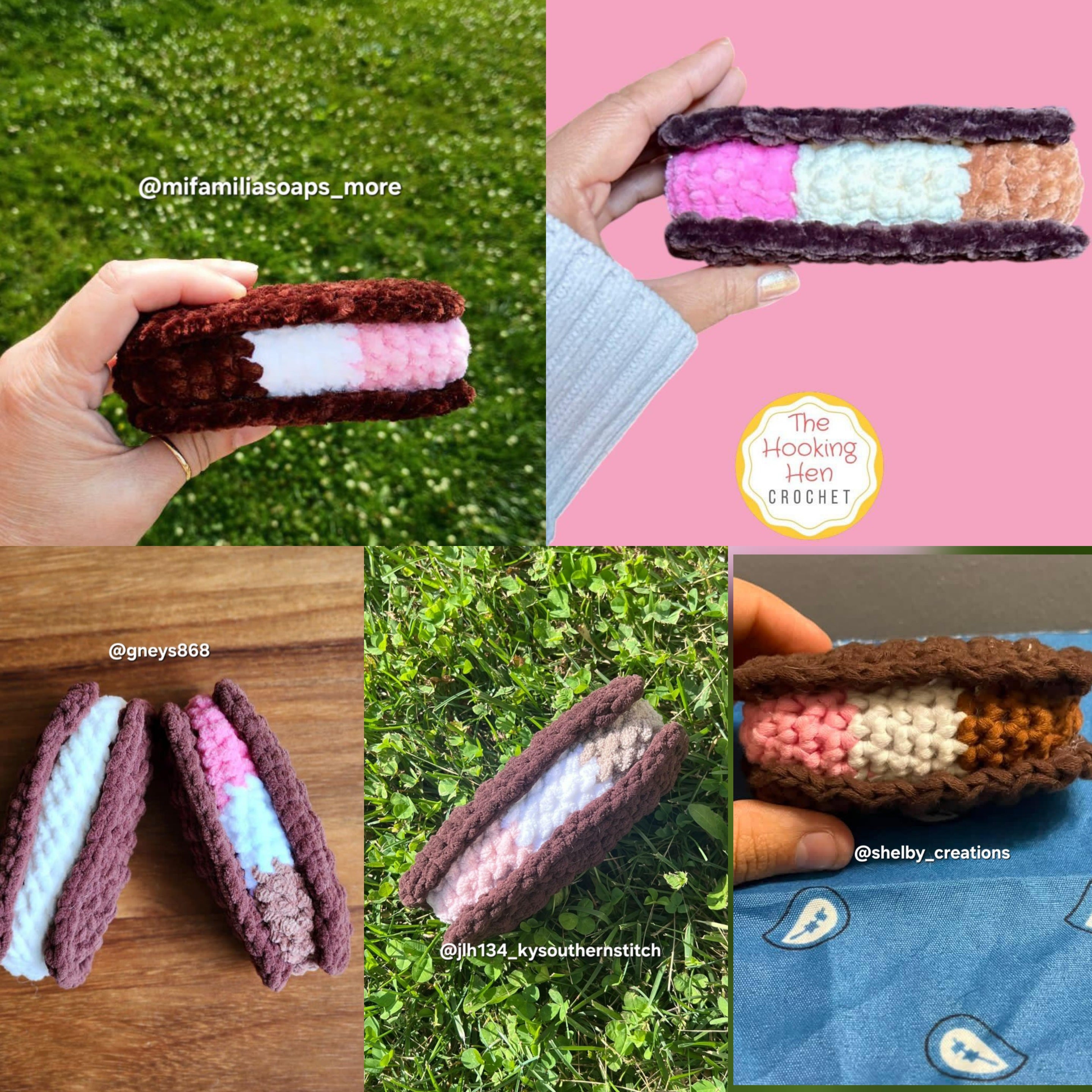 Crochet Ice Cream Sandwich Pattern