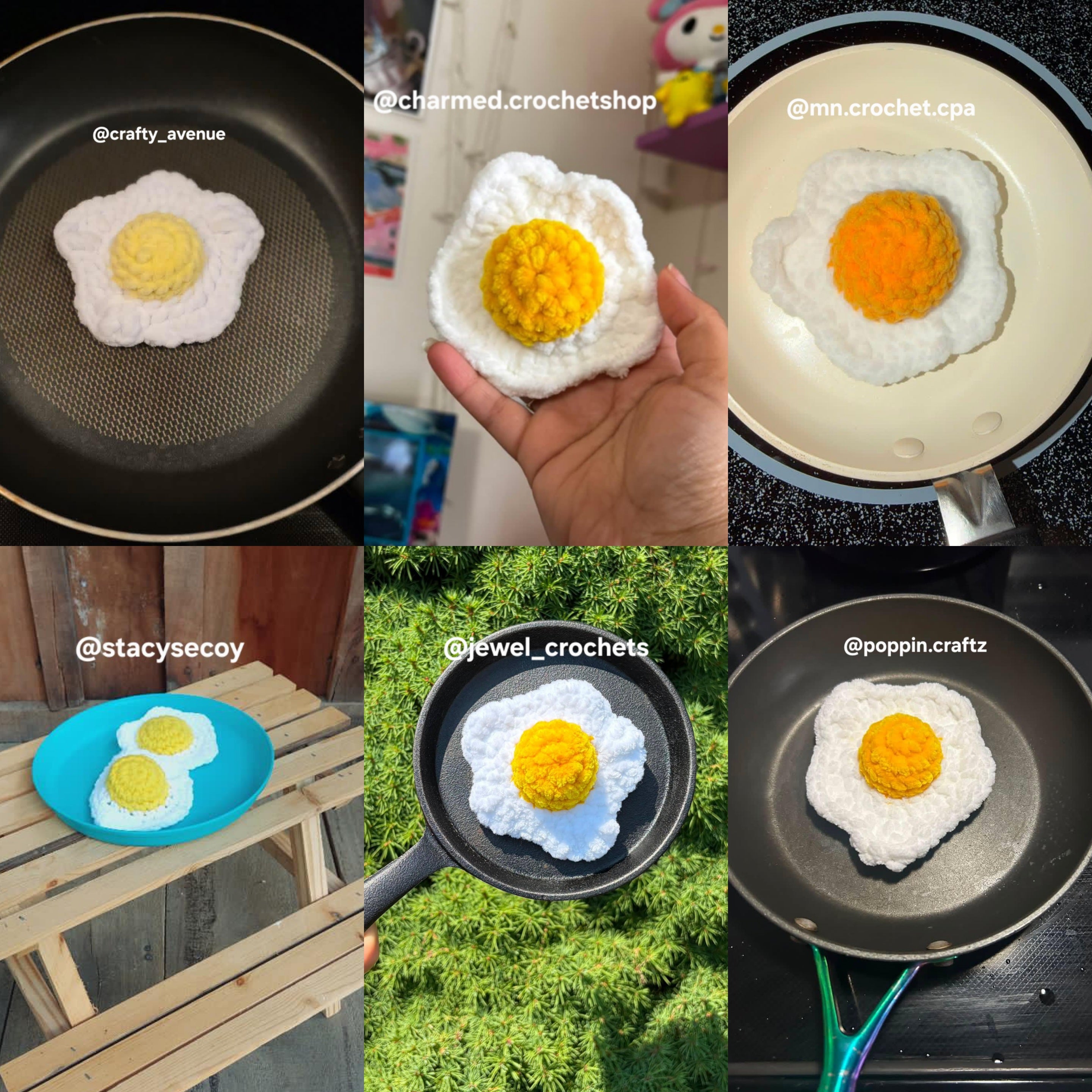 Crochet Fried Egg Pattern